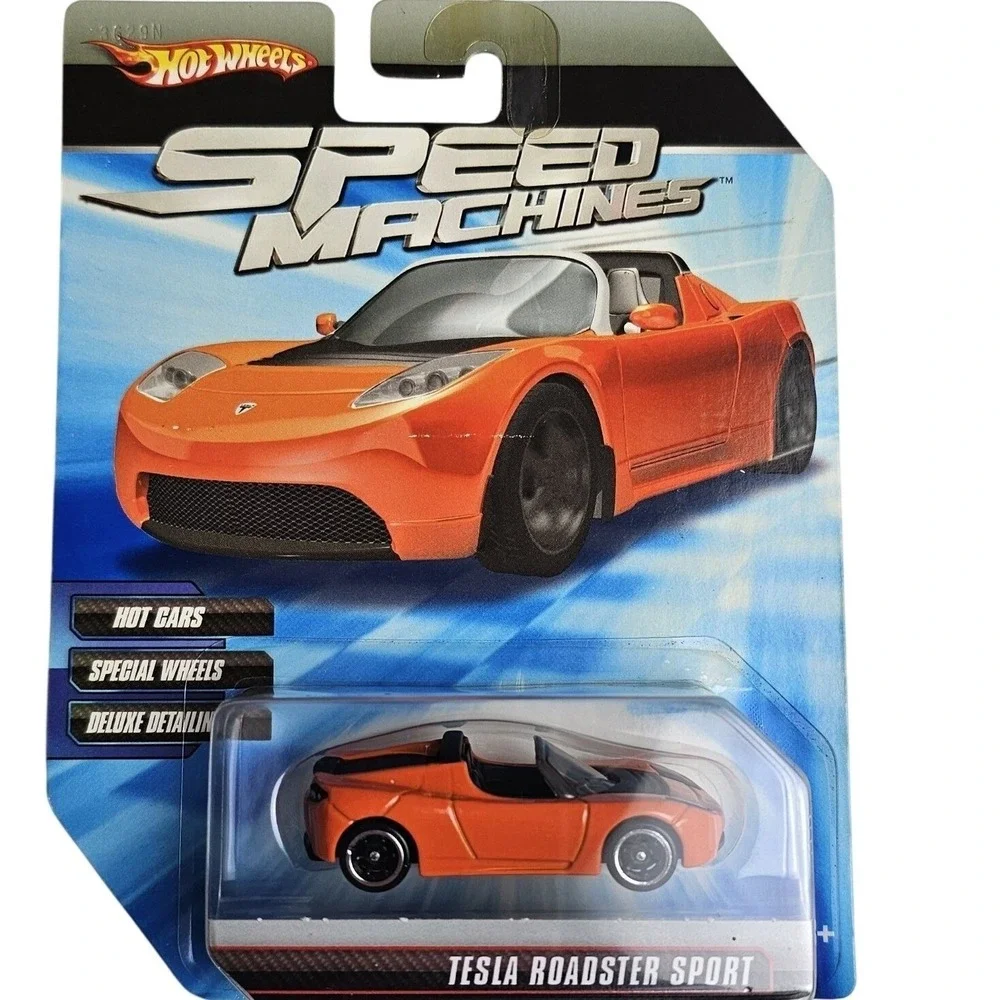 Hot Wheels Speed Machines Tesla Roadster Sport Orange Die-Cast 1:64 R8508 2010